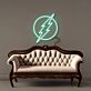 Blitzsymbol im Kreis LED-Neonschild Wohnzimmer Büro