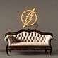 Blitzsymbol im Kreis LED-Neonschild Wohnzimmer Büro