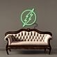 Blitzsymbol im Kreis LED-Neonschild Wohnzimmer Büro