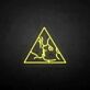 Der Kuss als LED-Neonschild im Dreieck