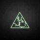 Der Kuss als LED-Neonschild im Dreieck