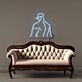 Linienzeichnung eines muskulösen Mannes mit Mütze LED-Neonschild Wohnzimmer Studio