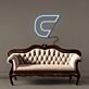 Abstrakter Buchstabe C Symbol LED-Neonschild Wohnzimmer Büro