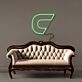 Abstrakter Buchstabe C Symbol LED-Neonschild Wohnzimmer Büro
