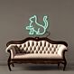sitzende Katze LED-Neonschild Wohnzimmer