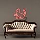 sitzende Katze LED-Neonschild Wohnzimmer