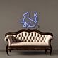 sitzende Katze LED-Neonschild Wohnzimmer