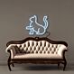 sitzende Katze LED-Neonschild Wohnzimmer
