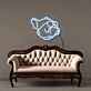 Französische Bulldogge mit Sonnenbrille LED-Neonschild Wohnzimmer