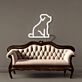 sitzender Hund LED-Neonschild Wohnzimmer