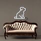 sitzender Hund LED-Neonschild Wohnzimmer