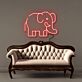 Elefant LED-Neonschild Wohnzimmer Kinderzimmer