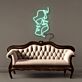 Abstrakte Gesichter LED-Neonschild Wohnzimmer Studio