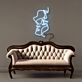 Abstrakte Gesichter LED-Neonschild Wohnzimmer Studio