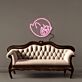 Geisterfigur mit offenem Mund LED-Neonschild Wohnzimmer Gamingzimmer
