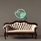 Geisterfigur mit offenem Mund LED-Neonschild Wohnzimmer Gamingzimmer