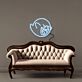 Geisterfigur mit offenem Mund LED-Neonschild Wohnzimmer Gamingzimmer