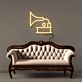 Grammophon LED-Neonschild für Wohnzimmer Musikzimmer