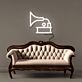 Grammophon LED-Neonschild für Wohnzimmer Musikzimmer