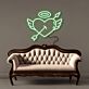 Herz mit Flügeln und Heiligenschein durchbohrt von Pfeil LED-Neonschild Wohnzimmer Schlafzimmer