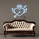 Herz mit Flügeln und Heiligenschein durchbohrt von Pfeil LED-Neonschild Wohnzimmer Schlafzimmer