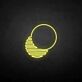 Abstrakte Sonne im Retro-Stil als LED-Neonschild