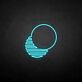 Abstrakte Sonne im Retro-Stil als LED-Neonschild