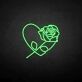 Rosenherz als LED-Neonschild