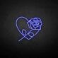 Rosenherz als LED-Neonschild
