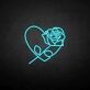 Rosenherz als LED-Neonschild