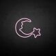 Mond mit Stern LED-Neonschild für Schlaf- und Kinderzimmer