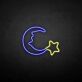 Mond mit Stern LED-Neonschild Schlafzimmer Kinderzimmer