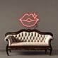 Lippen mit Stern LED-Neonschild Wohnzimmer Studio