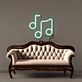 Musiknoten LED-Neonschild Wohnzimmer Musikstudio