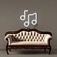 Musiknoten LED-Neonschild Wohnzimmer Musikstudio