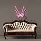 zwei Hände mit ineinander verhakten kleinen Fingern LED-Neonschild Wohnzimmer Schlafzimmer