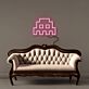 Pixel Alien Figur LED-Neonschild Wohnzimmer Gamingzimmer