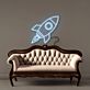 Rakete LED-Neonschild Wohnzimmer Kinderzimmer