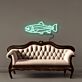 Fisch LED-Neonschild Wohnzimmer Restaurant
