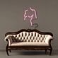 weiblicher Torso Umriss LED-Neonschild Wohnzimmer Atelier