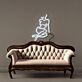 Sitzende Frau Silhouette LED-Neonschild Wohnzimmer Studio