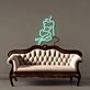 Sitzende Frau Silhouette LED-Neonschild Wohnzimmer Studio