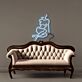 Sitzende Frau Silhouette LED-Neonschild Wohnzimmer Studio