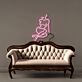 Sitzende Frau Silhouette LED-Neonschild Wohnzimmer Studio