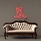 Sitzende Frau Silhouette LED-Neonschild Wohnzimmer Studio