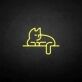 Entspannte Katze als LED-Neonschild