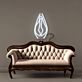 Abstrakte Linienform LED-Neonschild Wohnzimmer Lounge