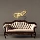 Abstraktes Gesicht mit Hut und Hand LED-Neonschild Wohnzimmer Atelier