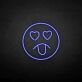 Freches Herzaugen-Emoji als LED-Neonschild