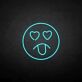 Freches Herzaugen-Emoji als LED-Neonschild